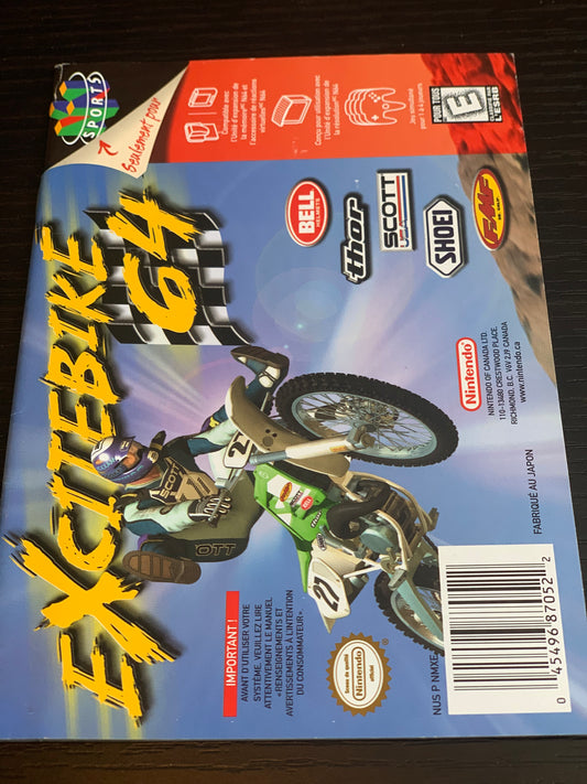 Livret Excite Bike 64