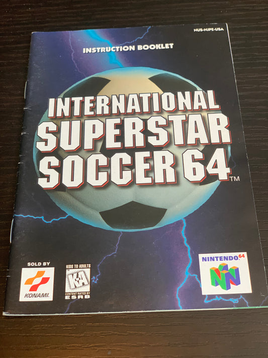 Livret International Superstar Soccer 64